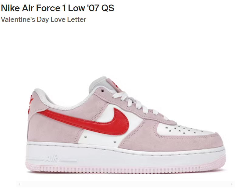 Nike Air Force 1 Low ’07 QS Valentine’s Day Love Letter 601994