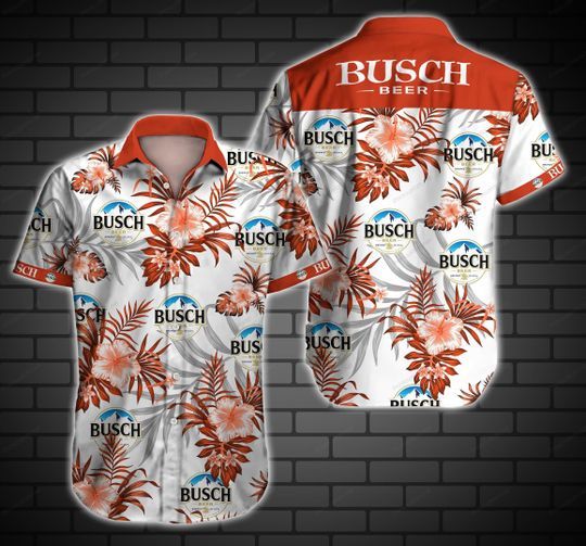 Busch Beer Hawaii Ii Graphic Print Short Sleeve Hawaii Casual Shirt Ha18410