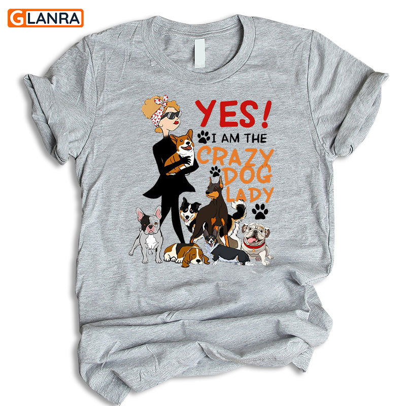 Yes I Am The Crazy Dog Lady Shirt, Dog Mom, Funny Dog Shirt, Gift For Dog Lovers, Dog Hoodie, Funny Shirt, Pet Lover Gift