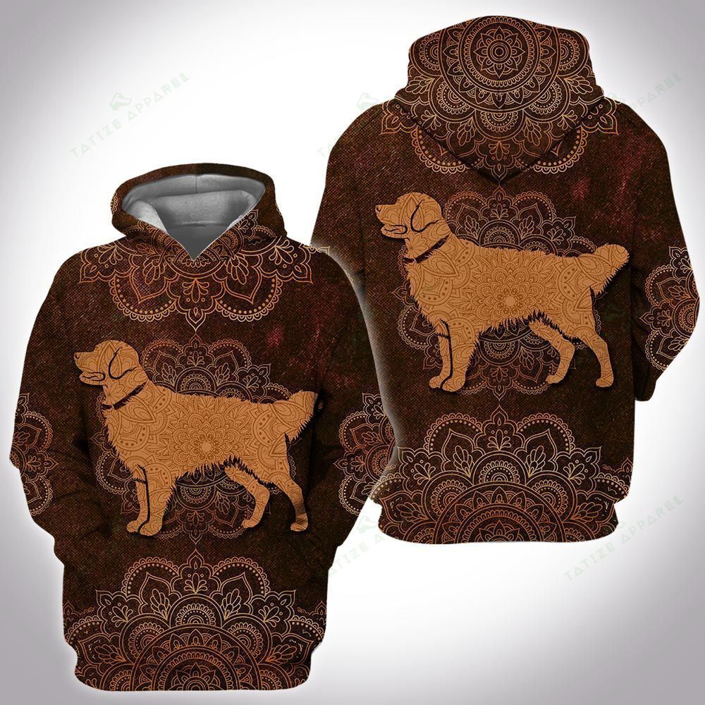 Unisex Animal Mandala Golden 3D Hoodie All Over Print