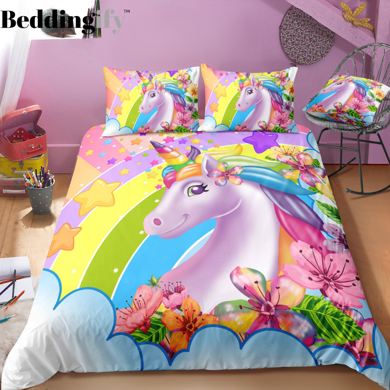 3D Baby Unicorn Bedding Set