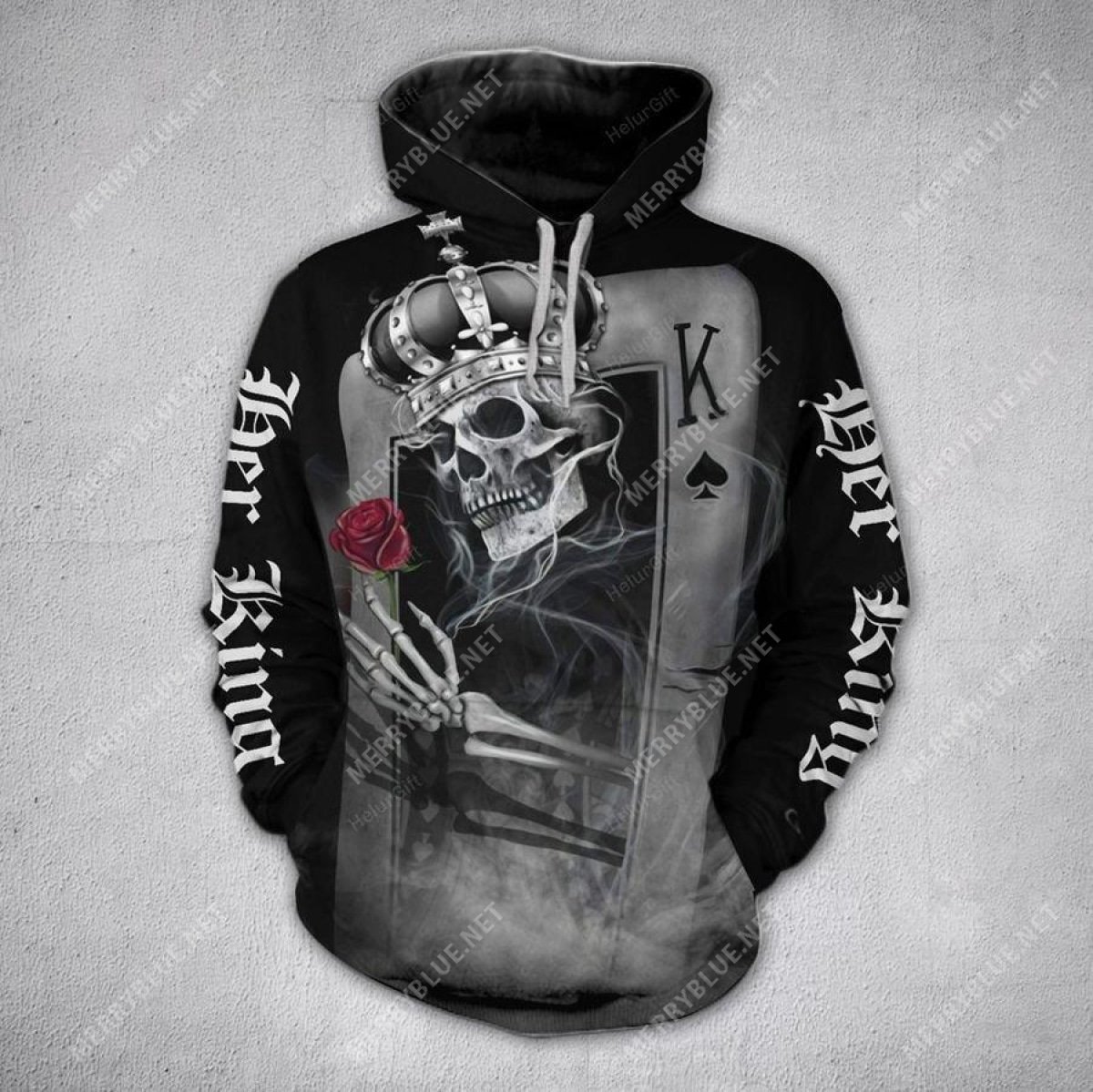 Skull King And Queen Couple Unisex Hoodie