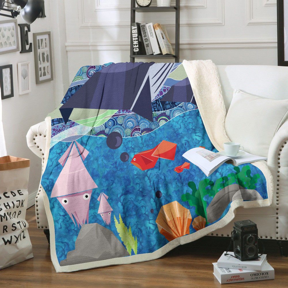 Sea Animal Sherpa Fleece Blanket Ccc19103259