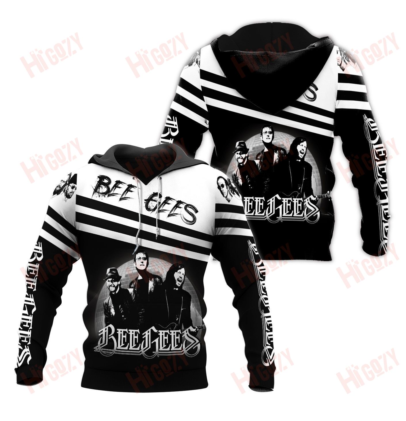 Bee Gees 3D Hoodies Clothing Store Zip Hoodie Cool Hoodies, Hoodies For Women/ For Men – Nh308