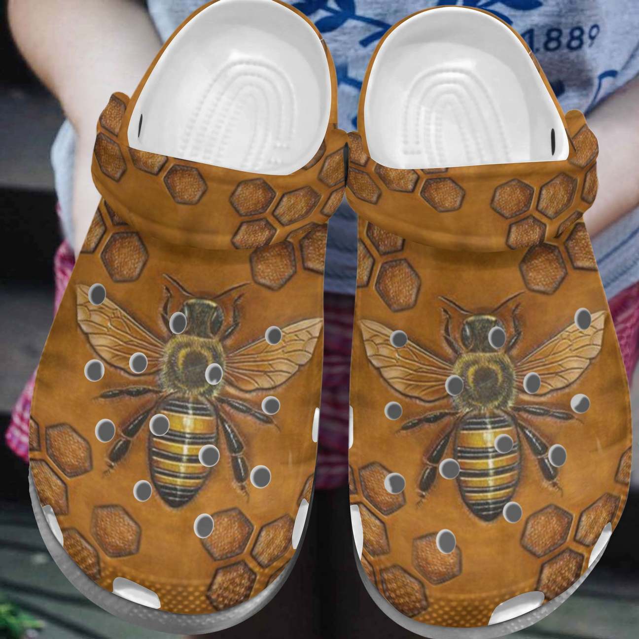 Bee Personalized Clog, Custom Name, Text, Color, Number Fashion Style For Women, Men, Kid, Print 3D Bee Kind