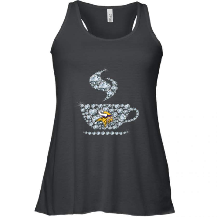 Minnesota Vikings Coffee Diamond shirt Racerback Tank