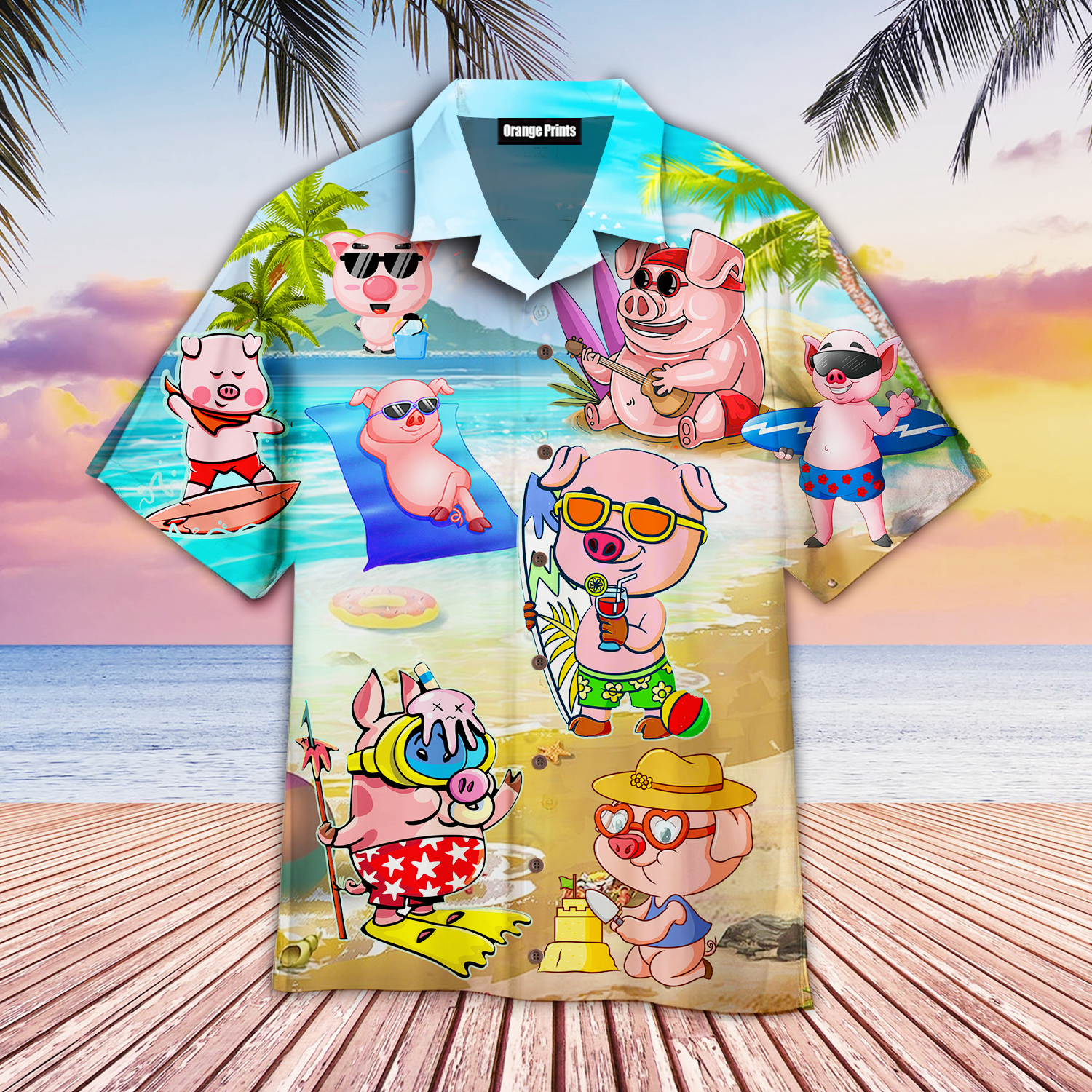 Pig Enjoy The Summetime On Beach Hawaii Shirt For Men Women Ha61773