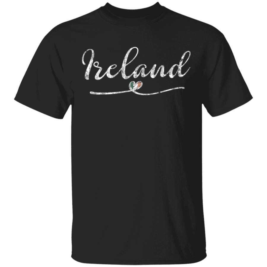 Womens I Love (Heart) Ireland Women’s – Vintage Irish Flag Shirt