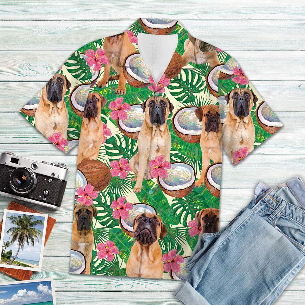 Bullmastiff Tropical Coconut Hawaii Shirt Ha21683