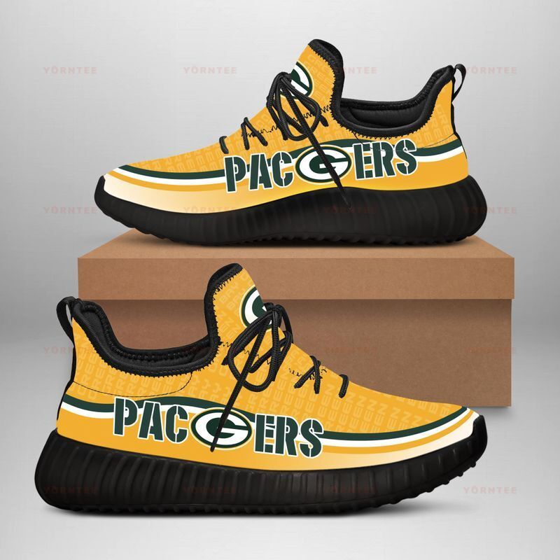 Green Bay Packers Limited Edition Men’S And Women’S Black Sole And Shoelaces Yellow Reze Sneakers, Custom Shoes