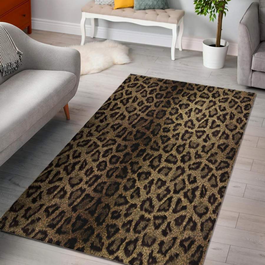 Cheetah Leopard Pattern Print Area Rug