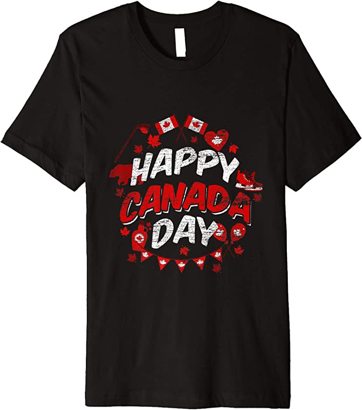 Vintage Happy Canada Day Gifts Canadian Premium T-Shirt