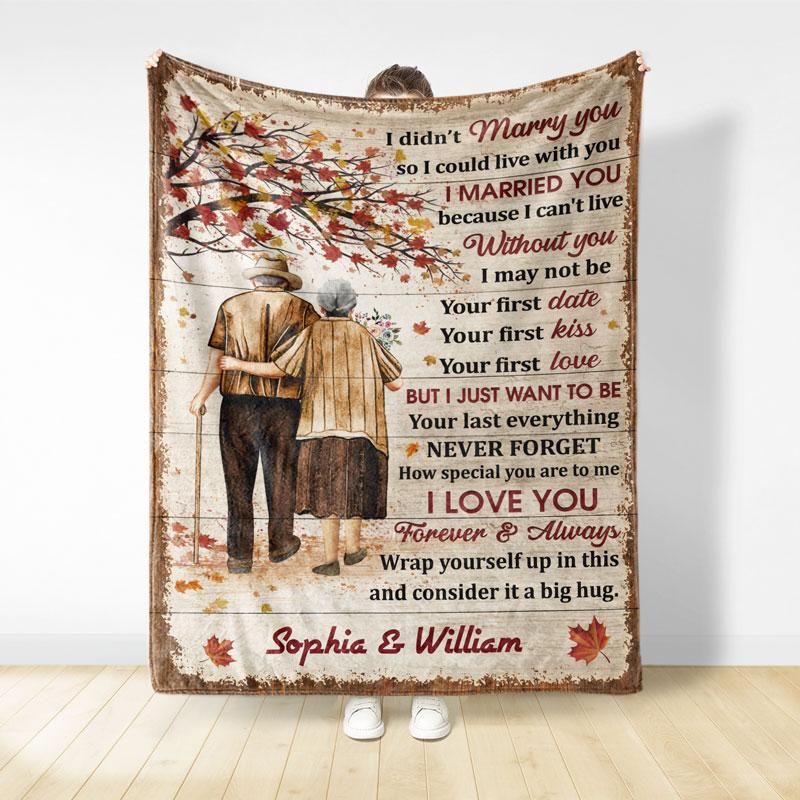 How Special You Are Family Old Couple Husband Wife Fall Leaves – Couple Gift – Personalized Custom Blanket