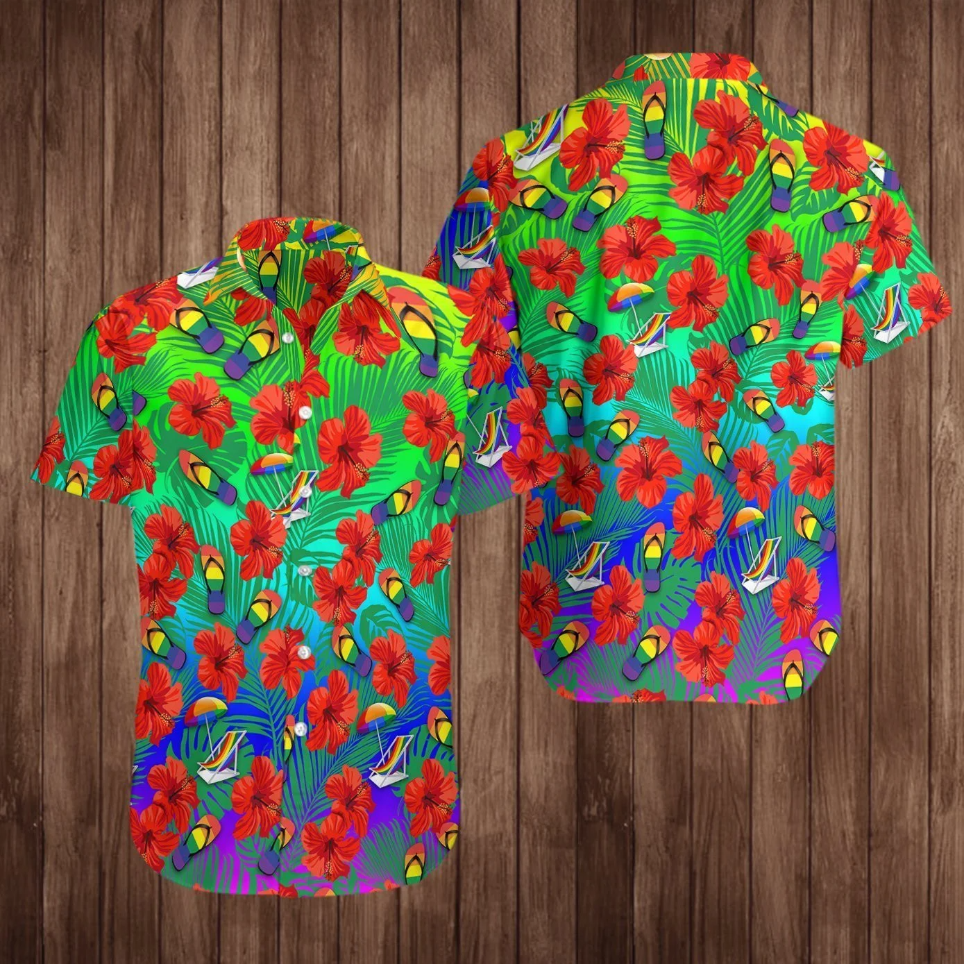 Gay Pride Lgbt Tropical Hibiscus Nice Ornamental Hawaii Shirt Ha4079