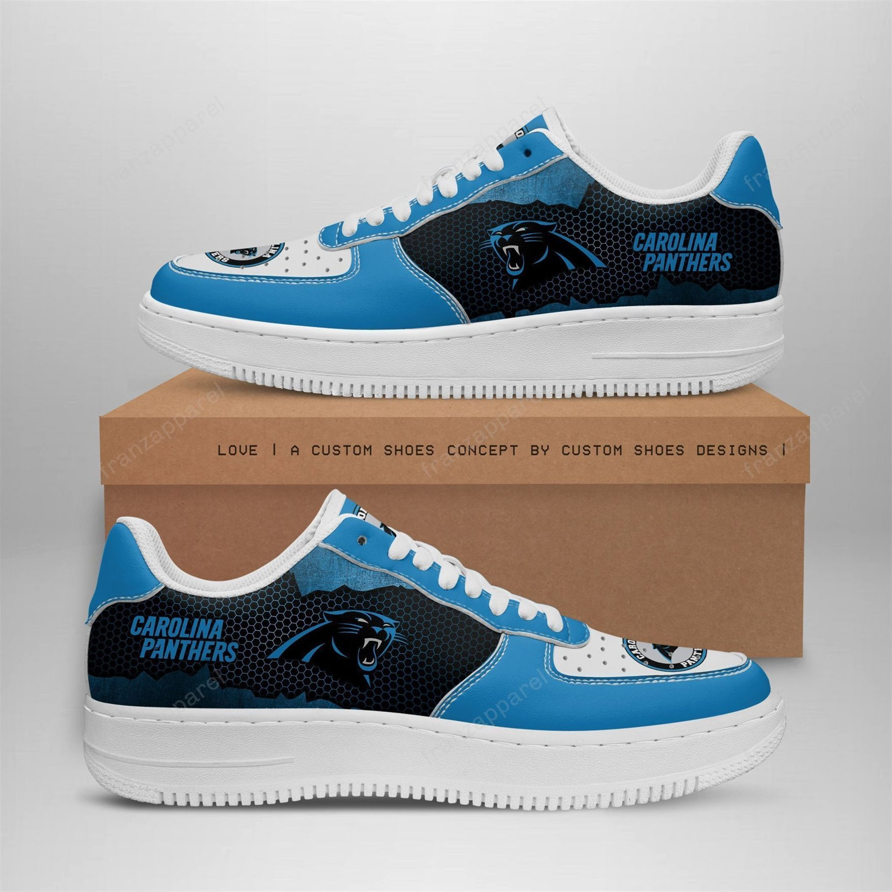 Carolina Panthers Custom Sneakers Football Air Force 1 Shoes