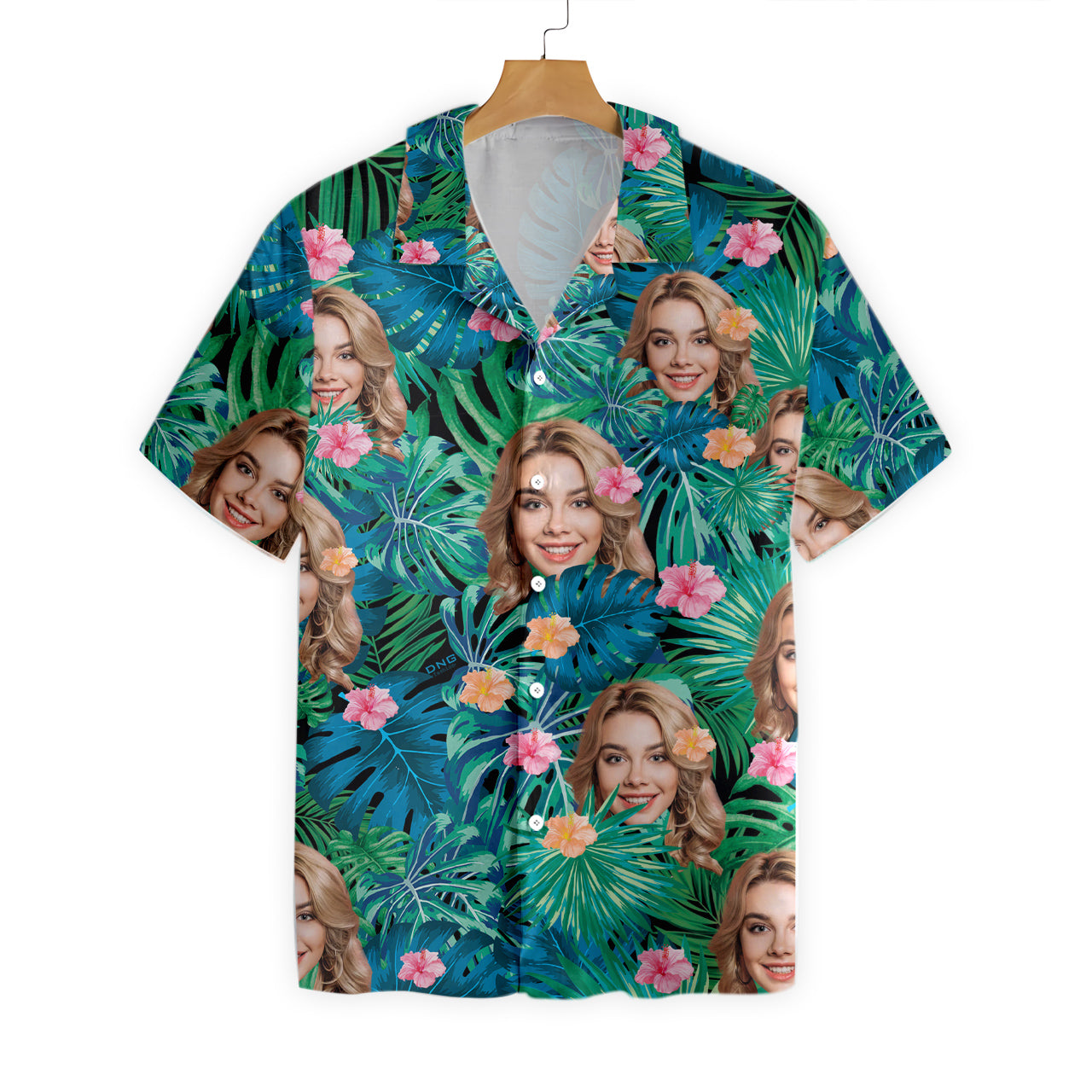 Wearzone Fashion Custom Hawaiian Shirt, Custom Hawaiian Shirts With Face, Mens Tropical Shirts, Tropical Shirts Women, Hawaiian Button Up Shirt