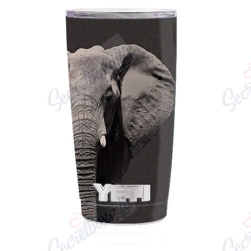 Personalized Close Up Of The Elephant Gs-Cl-Ml2003 Stainless Steel Tumbler Travel Customize Name, Text, Number, Image