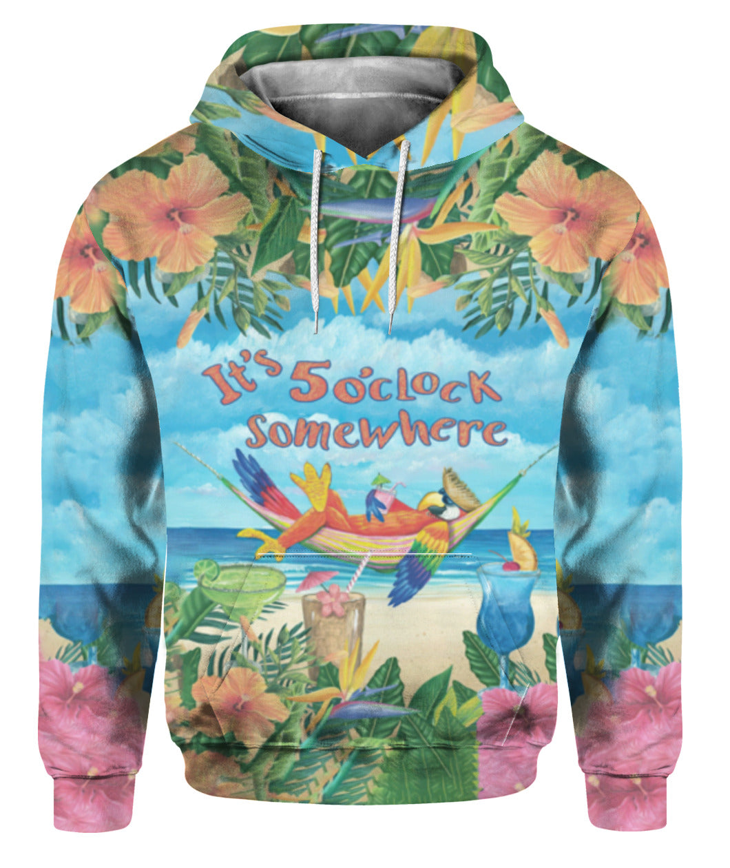 Parrot Its 5 Oclock Somewhere 3D All Over Print | For Men & Women | Adult |  Hp1700