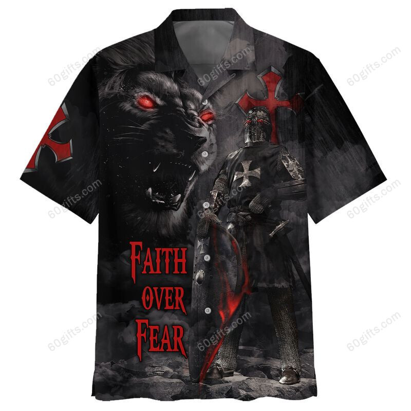 3D Jesus Hawaiian Shirt, Hoodie, Zip Hoodie, Hoodie Dress, Sweatshirt Faith Over Fear Lion Christian All Over Print