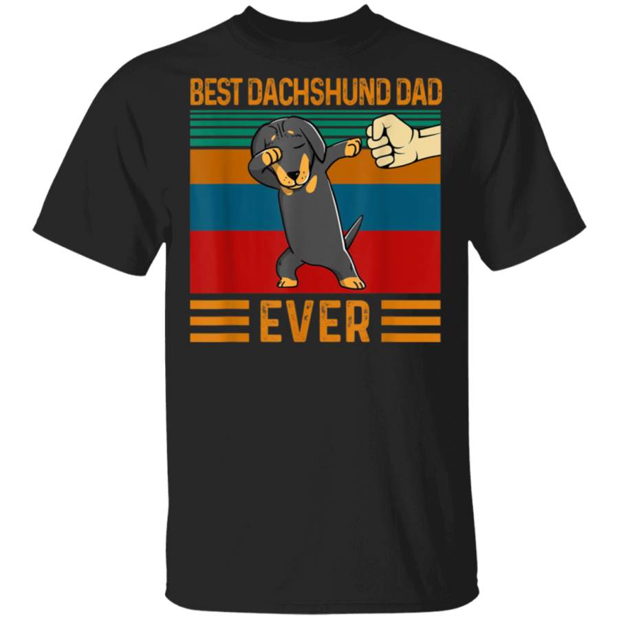 Best Dachshund Dad Ever Father Day Gift TShirt