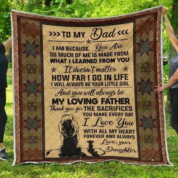 To My Dad You Are As Brave As Lion Fleece Blanket Gift For Dad From Da Fleece Blanket, Blanket Sofa Bed, 3D Blanket