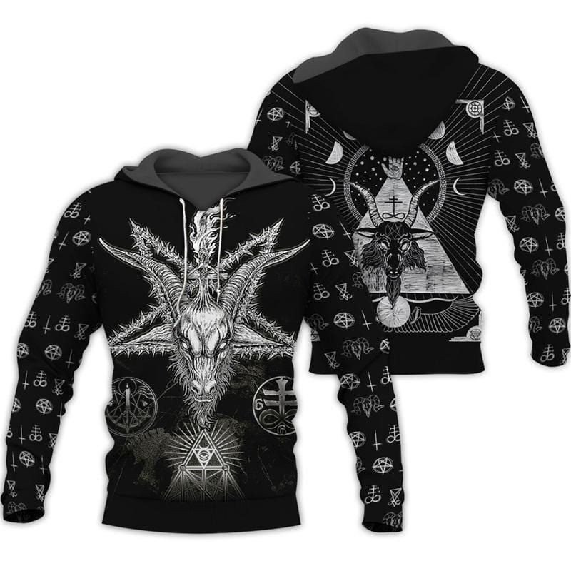 Satanic Viking Hoodie 3D #V