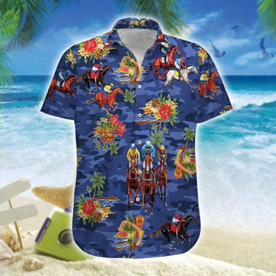 Hawaii Aloha Shirts Horse Racing Hawaii Shirt For Men Women Ha79260