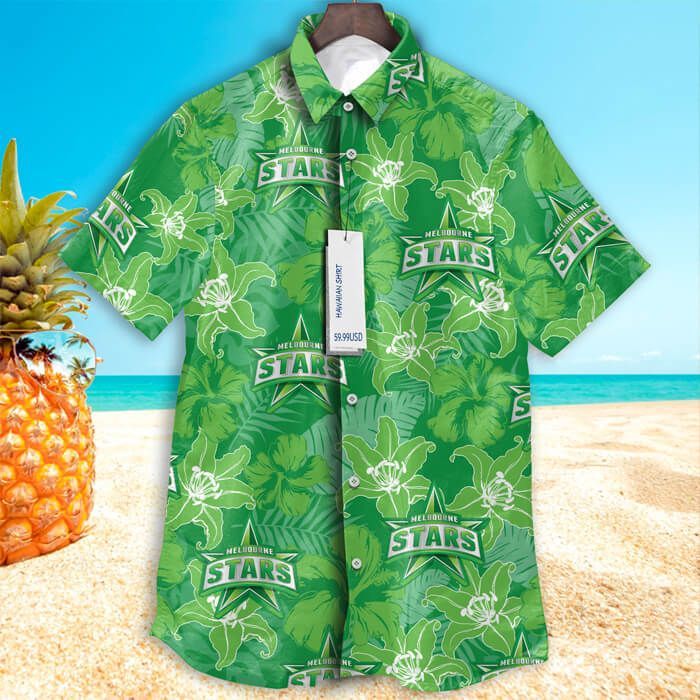 Melbourne Stars Hawaii Shirt Tropical Flower Short Sleeve Ha47407