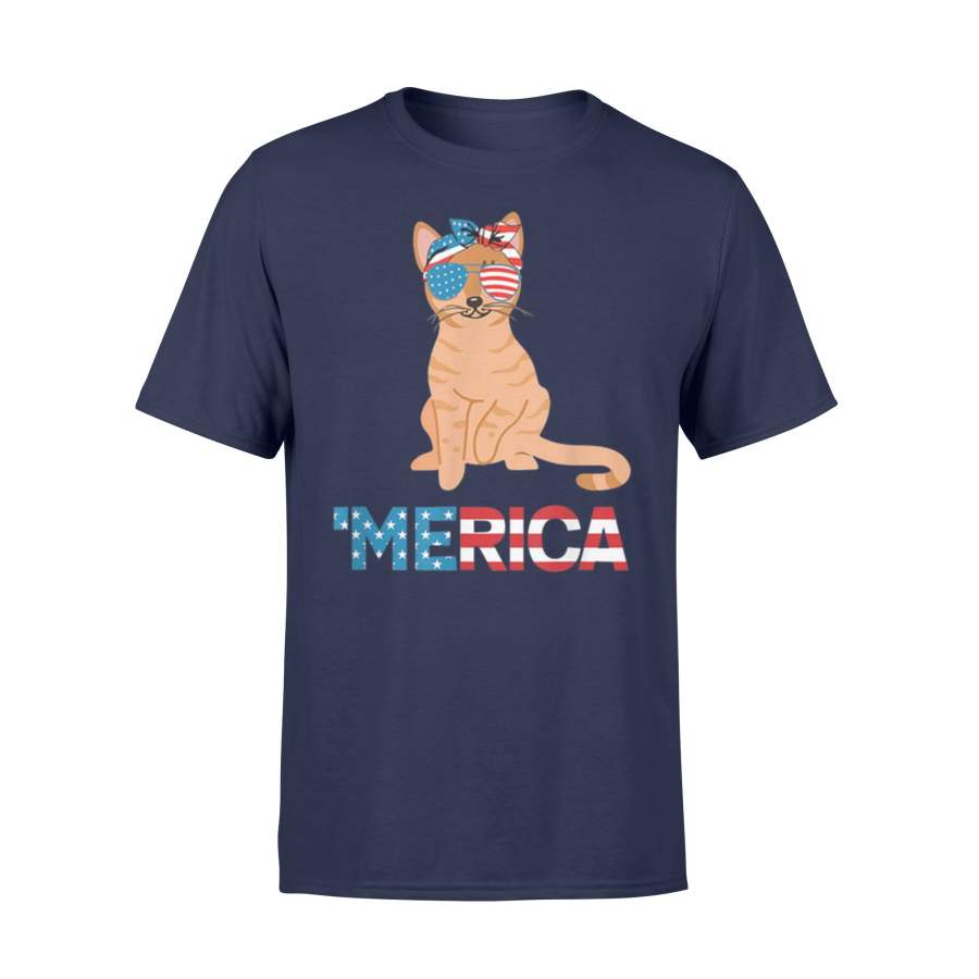 American Flag Australian Mist Cat 4th Of July Cat T-Shirt