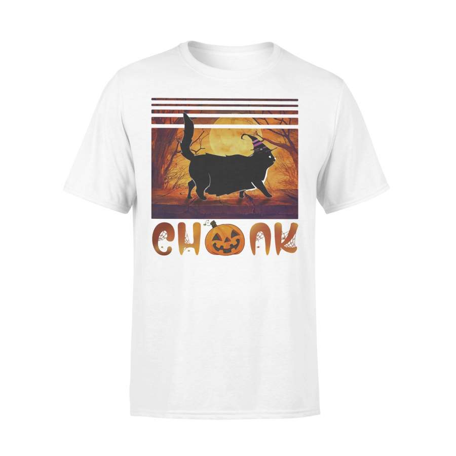 Halloween Cat Chonk Pumpkin Vintage T-shirt