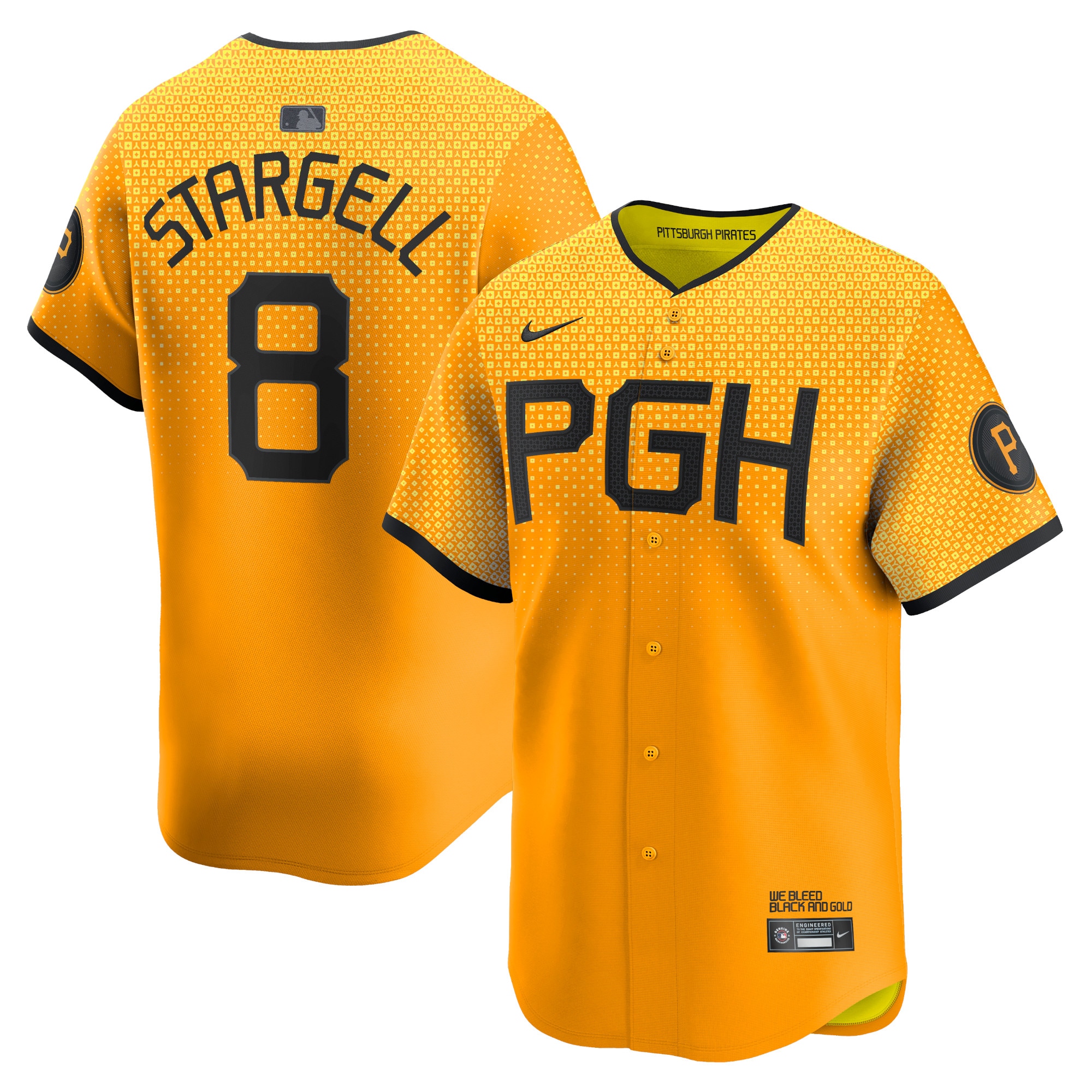 Willie Stargell Pittsburgh Pirates City Connect Limited Player Jersey – Gold