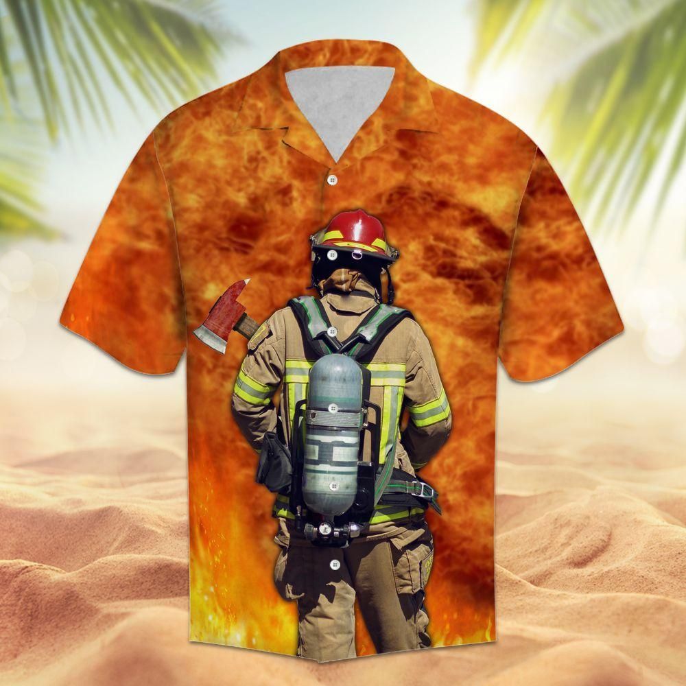 Discover Cool Proud Firefighter On Fire Hawaii Aloha Shirts Ha96141