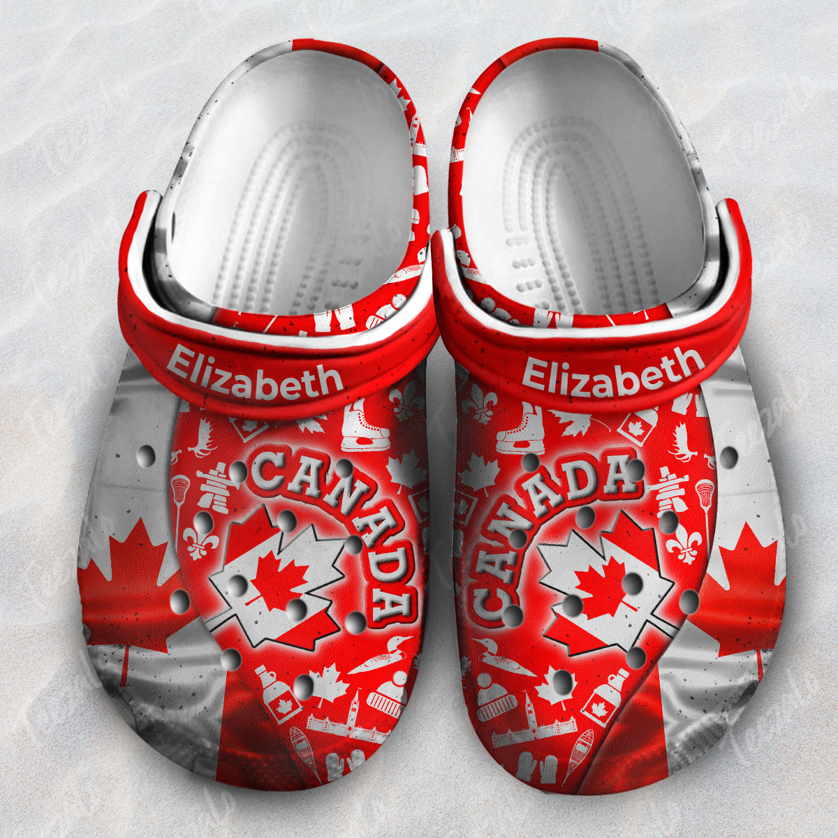 Canada Flag Mix Symbols Personalized Clogs Shoes