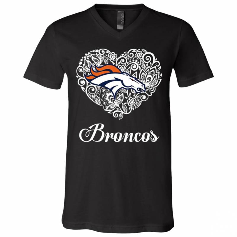 Denver Broncos Lace Heart Shirts