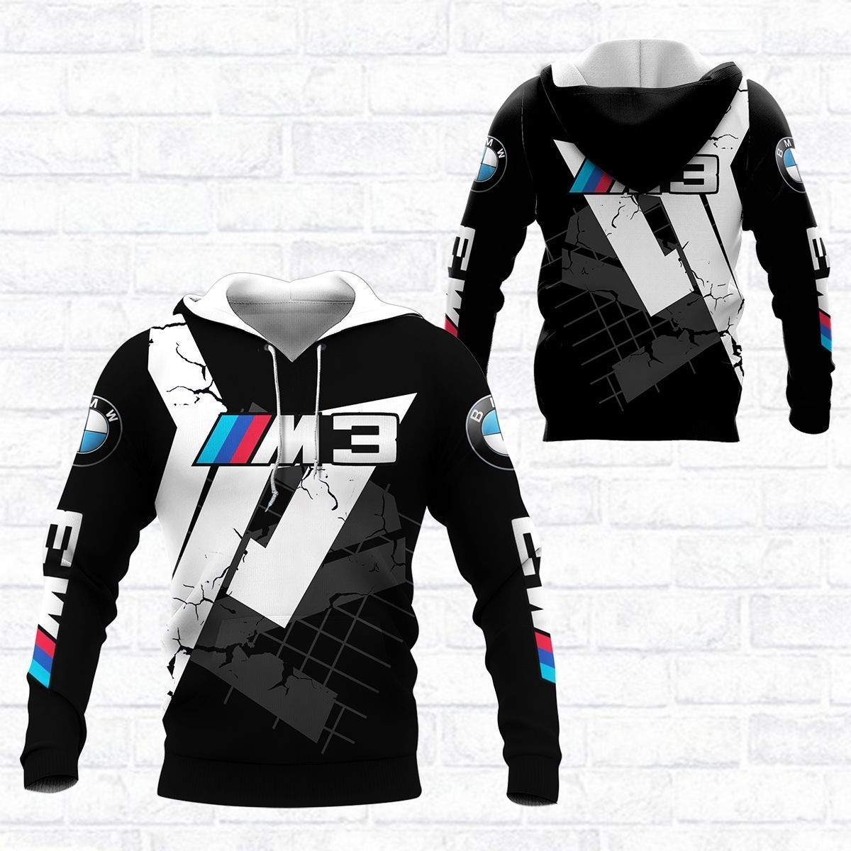 3D All Over Printed BMW M3 TTT-HL Shirts Ver 2 (White)