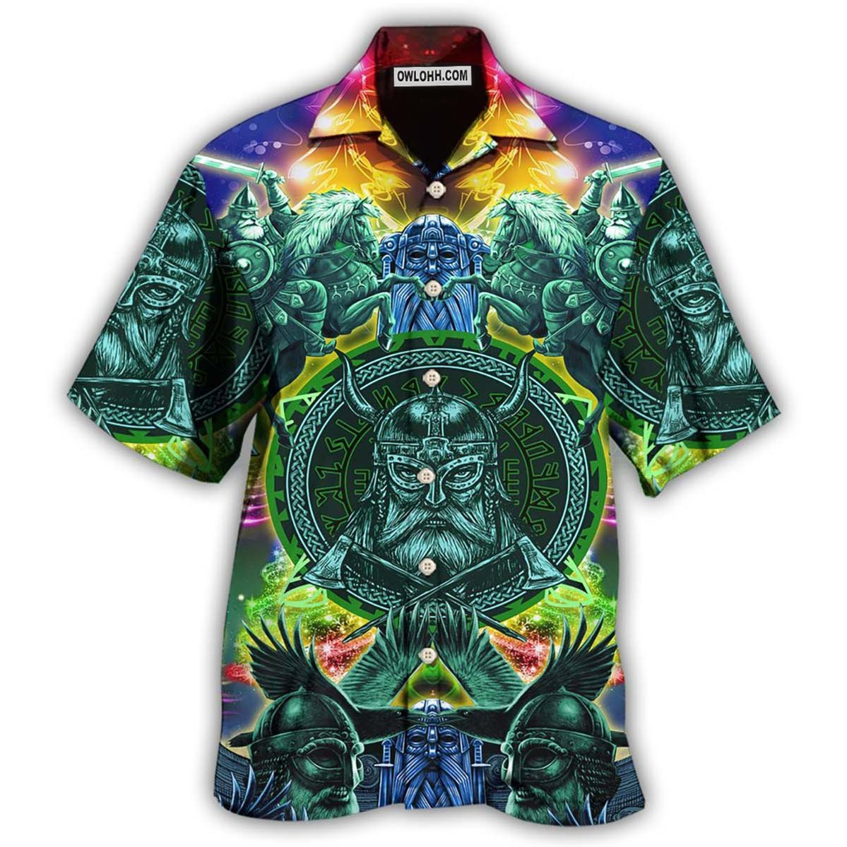 Viking Green Cool Christmas Style – Hawaiian Shirt  – Owl Ohh