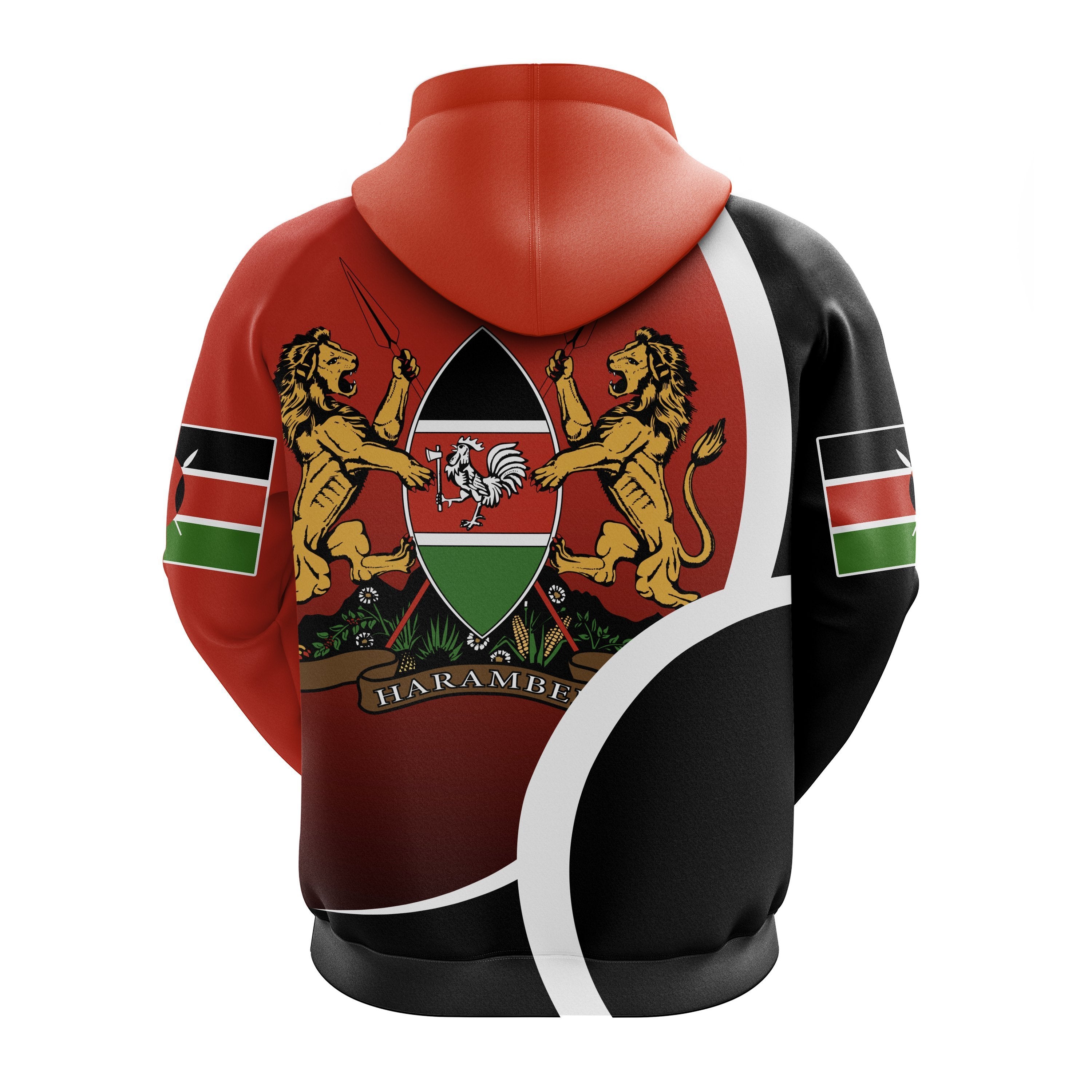 Greek Life Hoodie Kenya Half Circle Zip Hoodie Karipun