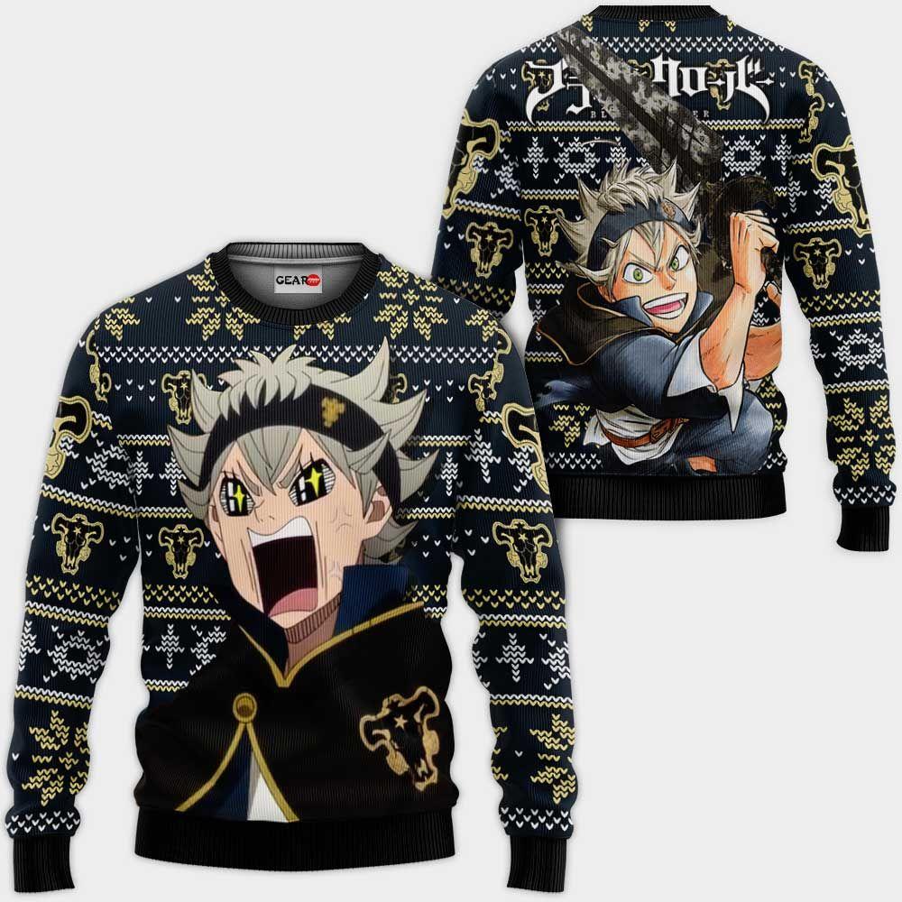 Asta Ugly Christmas Sweater Custom Anime Black Clover Xmas Gifts Funny