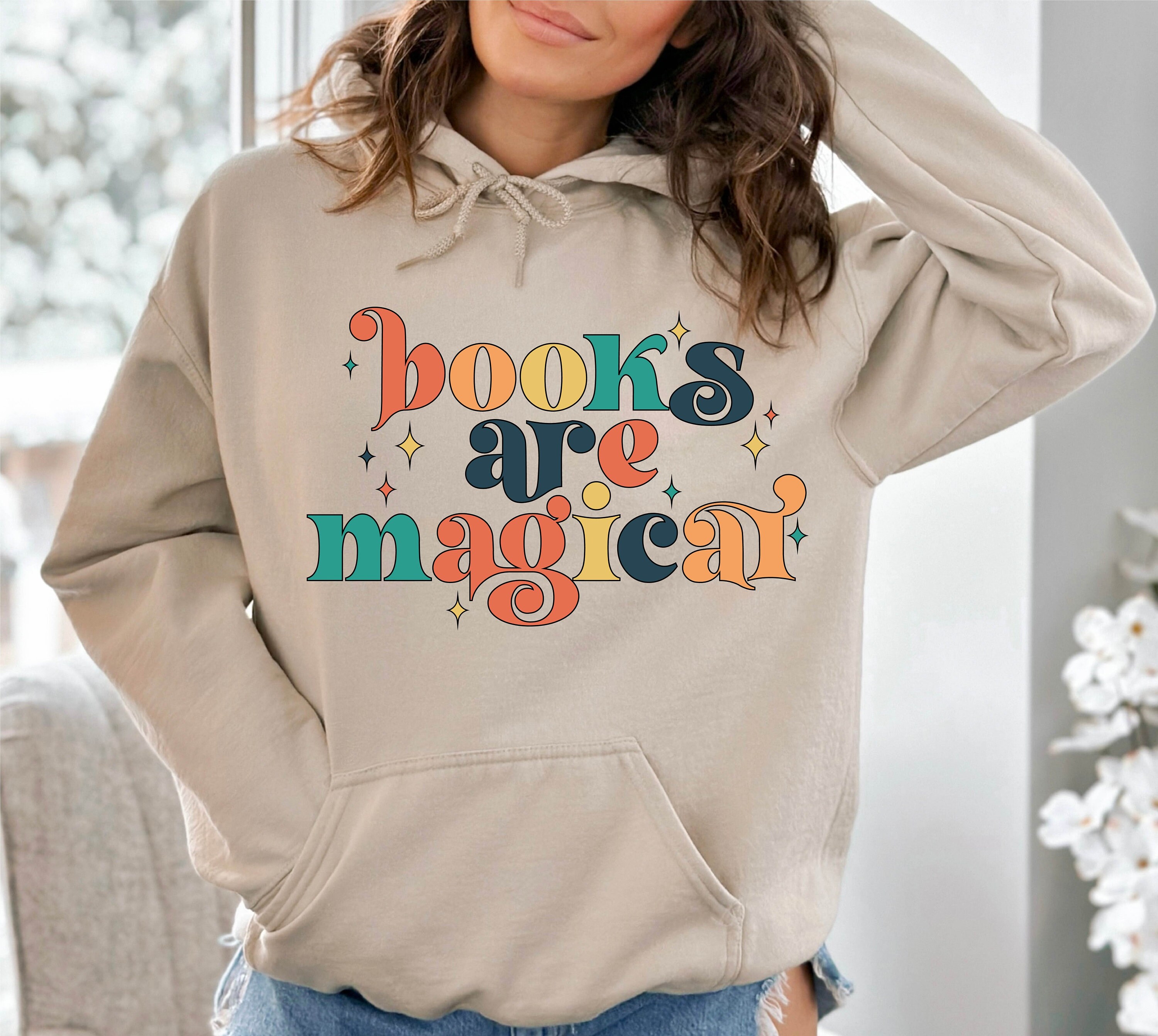 Books Are Magical, Book Lover Teacher Sweatshirt, Bookish Shirt, Reading Shirt, Back To School, Teacher Appreciation Gift,  New Teacher Gift