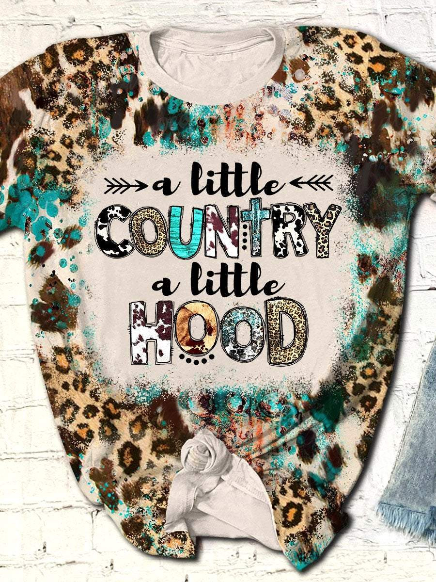 A Little Country A Little Hood Leopard 3D Tshirt Hoodie Long-Sleeve Gift For Men Women