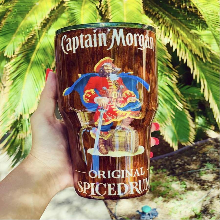 Captain Morgan Tumbler Steel Tumbler, Captain Morgan 30 Oz Steel Mug Stainless Steel Tumbler Cup