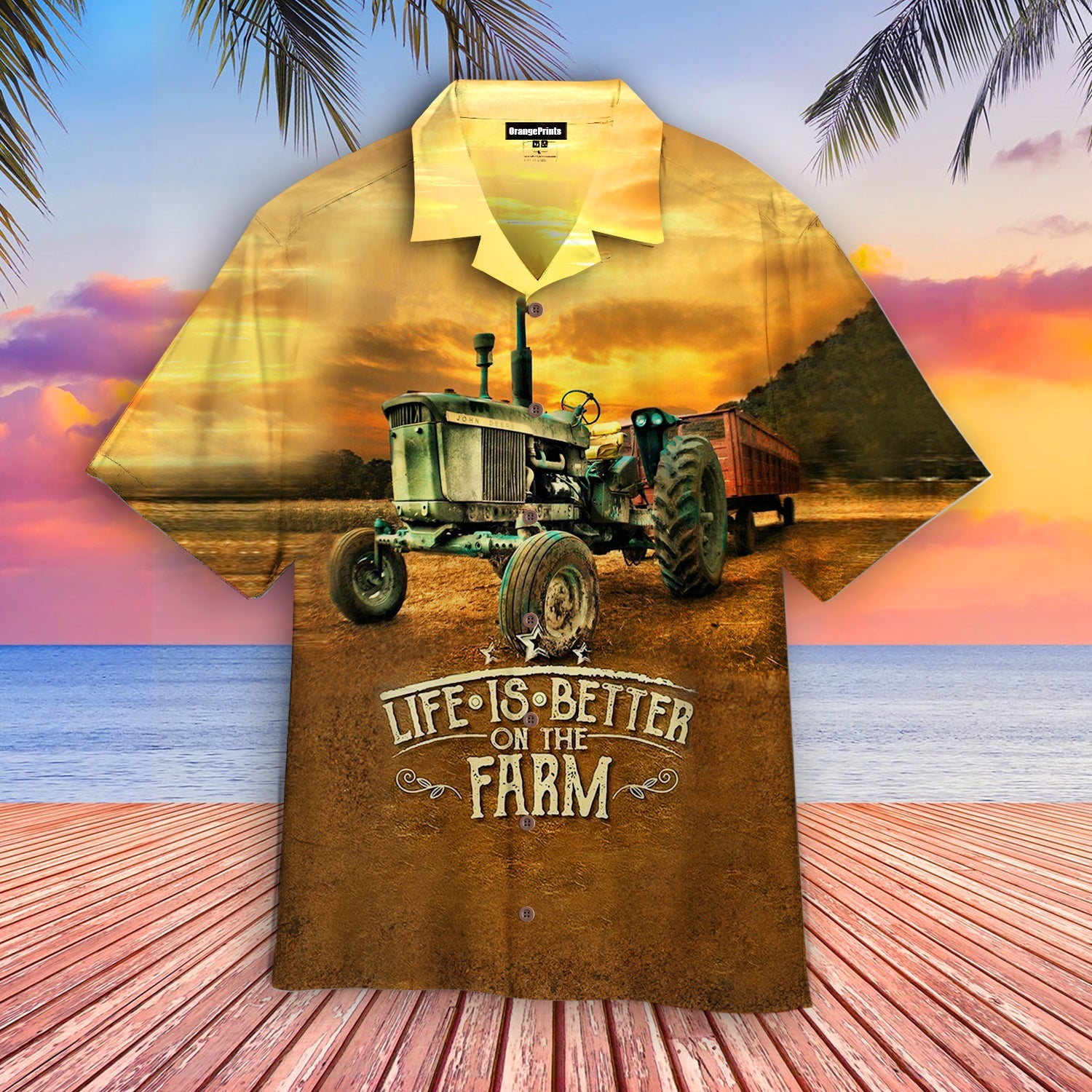 Farm Tractor Hawaii Shirt For Men Women Adult Ha58638