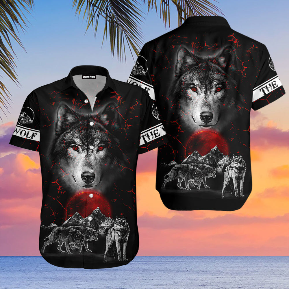 Red Moon Wolf Hawaii Shirt For Men Women Ha13507