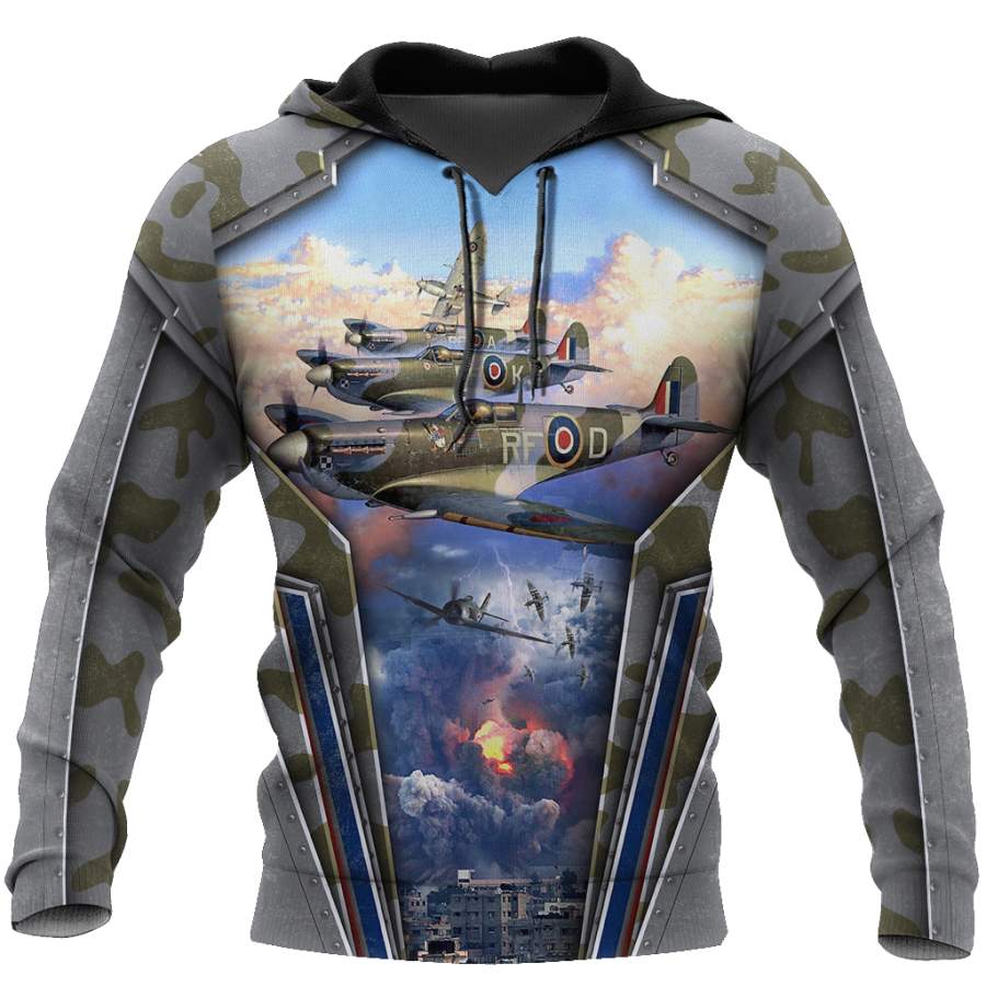 Air Force Aircraft Supermarine Spitfire 3D All Over Printed Shirts for Men and Women AM160102