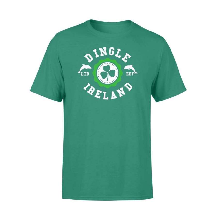 Dingle Kerry Dolphin Ireland Shamrock Irish Badge – Standard T-shirt