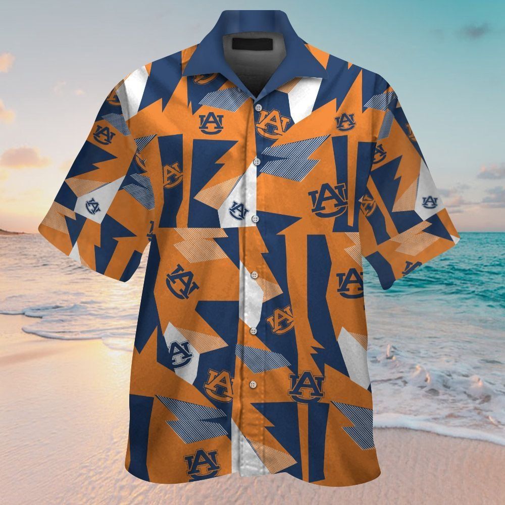 Auburn Tigers Shirt Button Up Hawaiian Short Sleeve Tropical