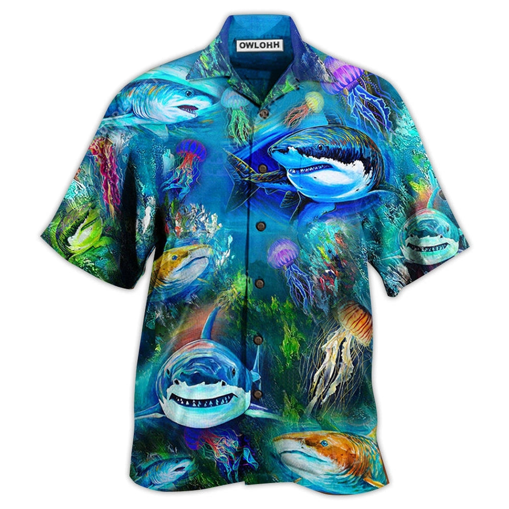 Shark Over Sea Awesome – Hawaiian Shirt