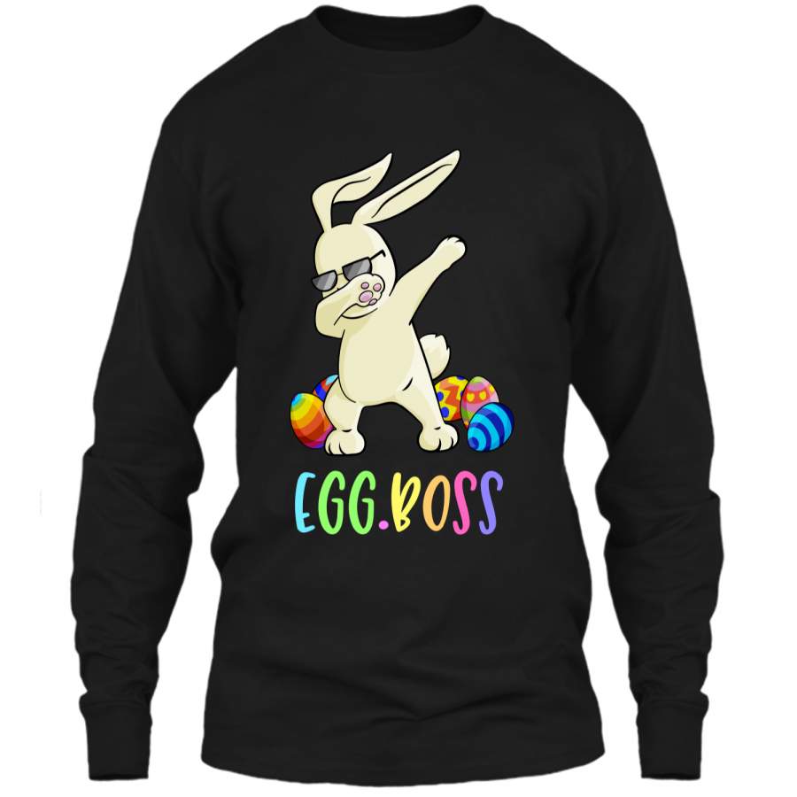 Dabbing Egg Boss Easter Bunny T-Shirt Easter Shirt LS Ultra Cotton Tshirt