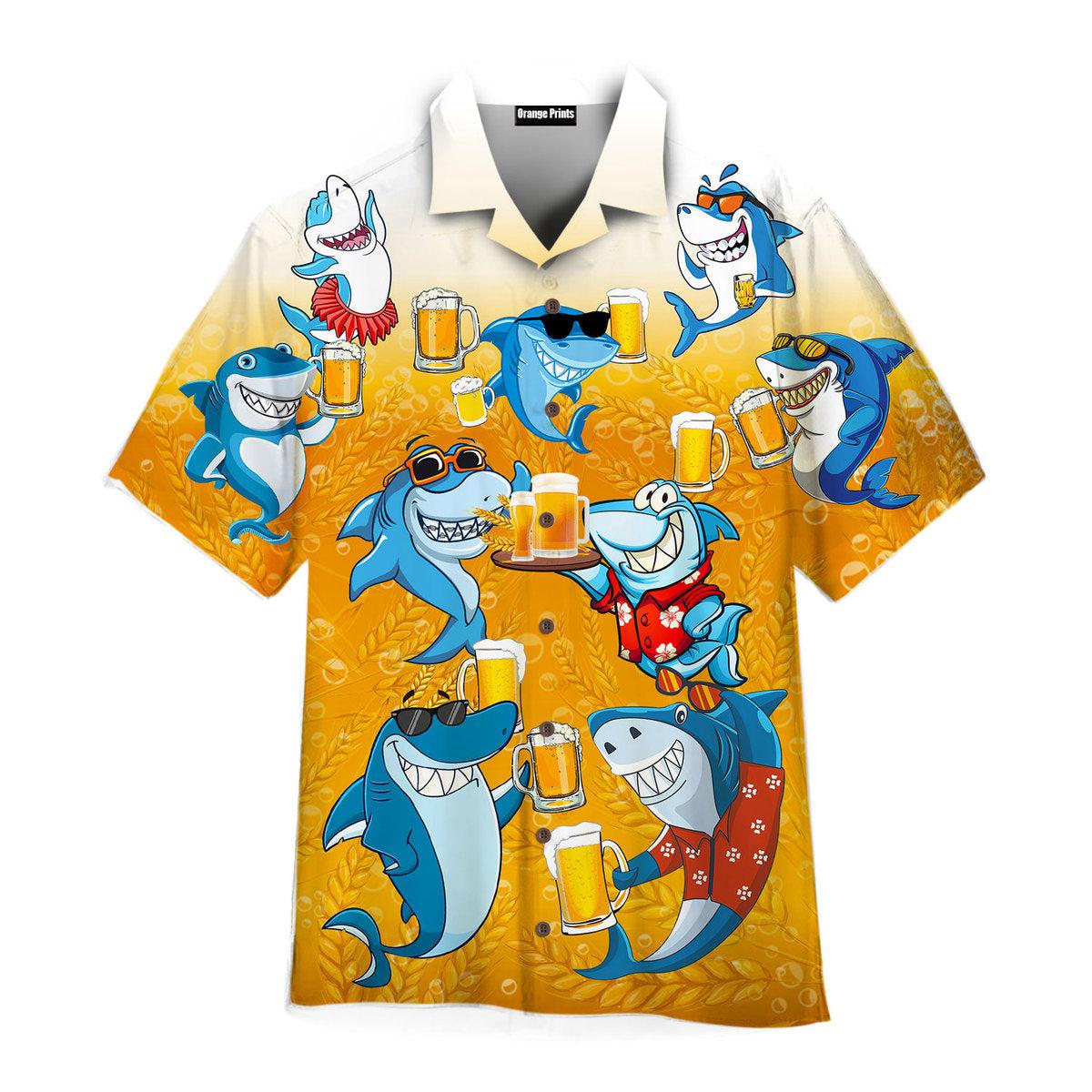 Shark Heres Your Beer Hawaiian Shirt | For Men & Women | Wt9554