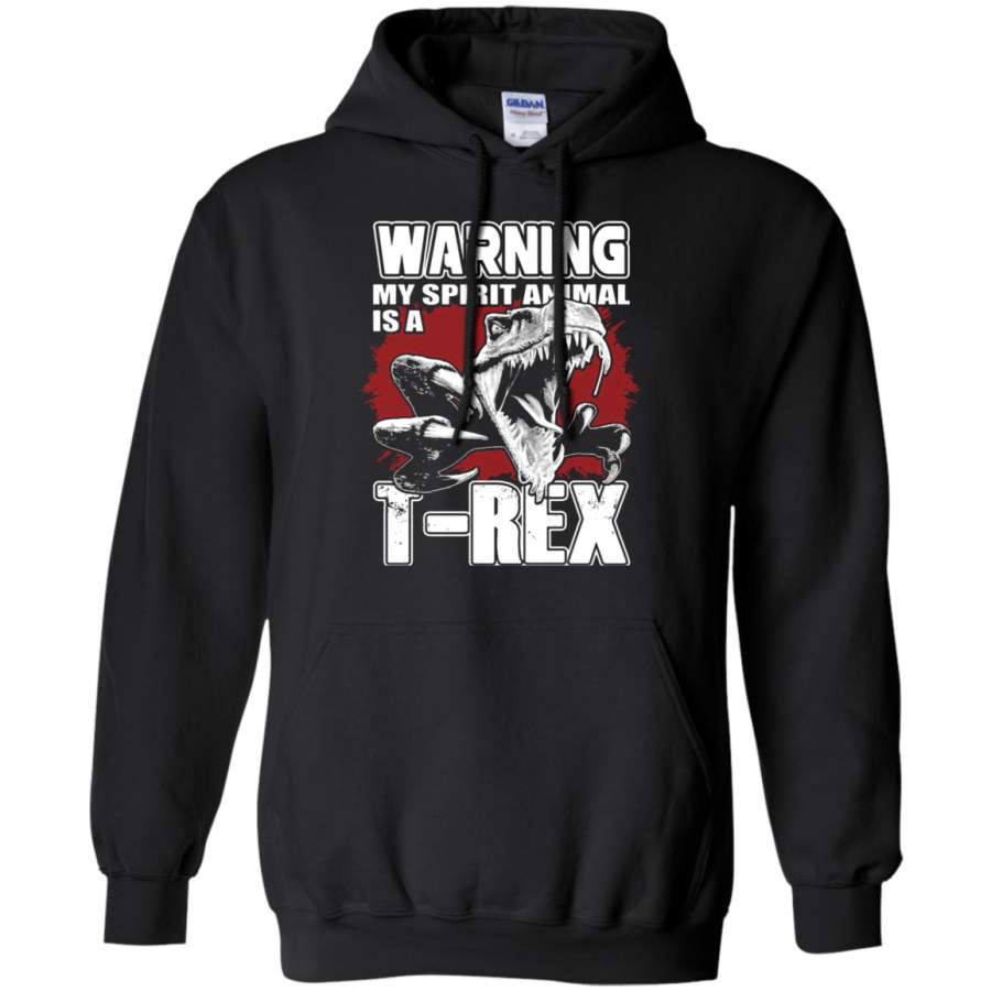 AGR Warning My Spirit Animal Is A T-Rex Dinosaur Hoodie